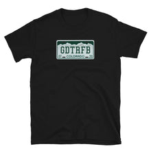 Load image into Gallery viewer, Grateful Dead / Going Down the Road Feeling Bad / GDTRFB Colorado License Plate Short-Sleeve T-Shirt
