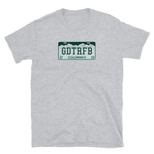 Load image into Gallery viewer, Grateful Dead / Going Down the Road Feeling Bad / GDTRFB Colorado License Plate Short-Sleeve T-Shirt
