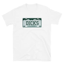 Load image into Gallery viewer, Dicks Colorado License Plate Short-Sleeve T-Shirt