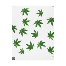 Load image into Gallery viewer, White &amp; Green Pot Leaf Gift Wrap Marijuana Wrapping Paper