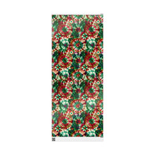 Load image into Gallery viewer, Bright Red and Green Wrapping Paper Holiday Gift Wrap