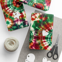 Load image into Gallery viewer, Bright Red and Green Wrapping Paper Holiday Gift Wrap