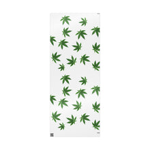 Load image into Gallery viewer, White &amp; Green Pot Leaf Gift Wrap Marijuana Wrapping Paper