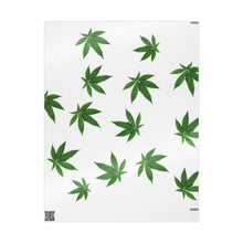 Load image into Gallery viewer, White &amp; Green Pot Leaf Gift Wrap Marijuana Wrapping Paper