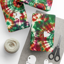 Load image into Gallery viewer, Bright Red and Green Wrapping Paper Holiday Gift Wrap