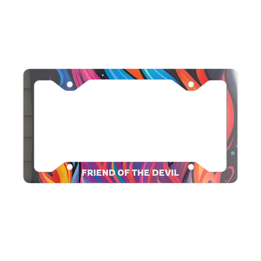 Grateful Dead / Friend of the Devil / Metal License Plate Frame