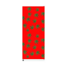 Load image into Gallery viewer, Red and Green Holiday Pot Leaf Gift Wrap Marijuana Wrapping Paper