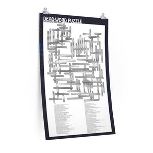 Dead-Word Puzzle 100 Song 24x36 Crossword Poster